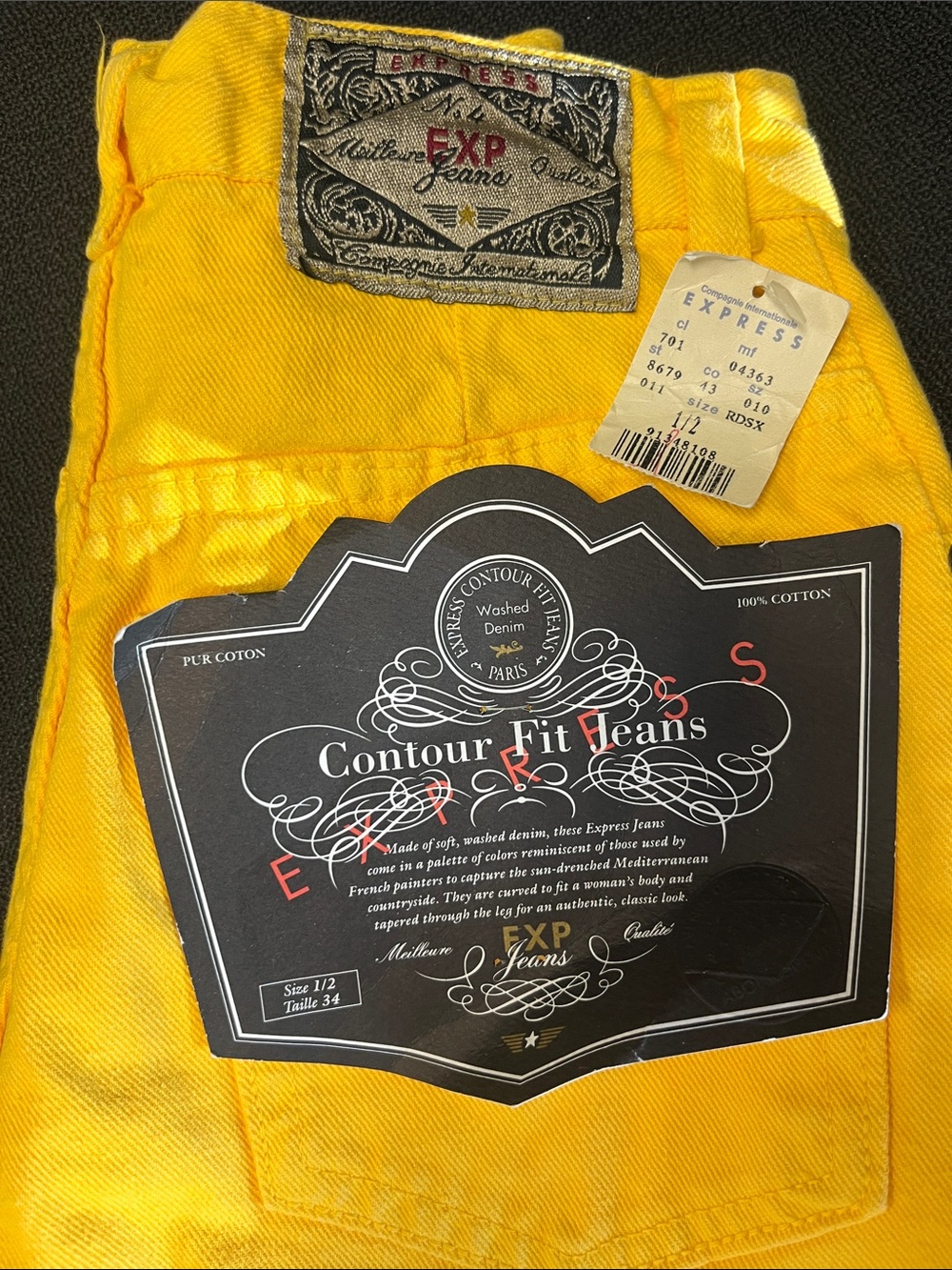 Express Compagnie Internationale High Waisted Yellow vintage 1980